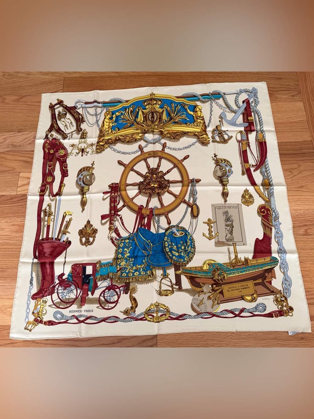 Hermès Vintage Nautical Silk Scarf